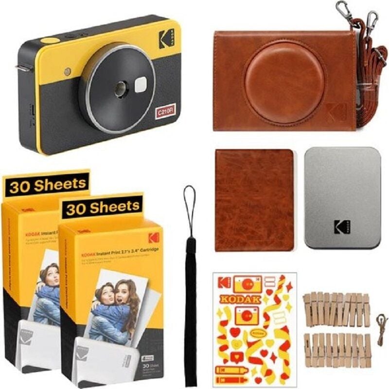 Kodak Mini Shot Combo 2 Retro Anında Baskı Dijital Fotoğraf Makinesi + Bundle ( Sarı )